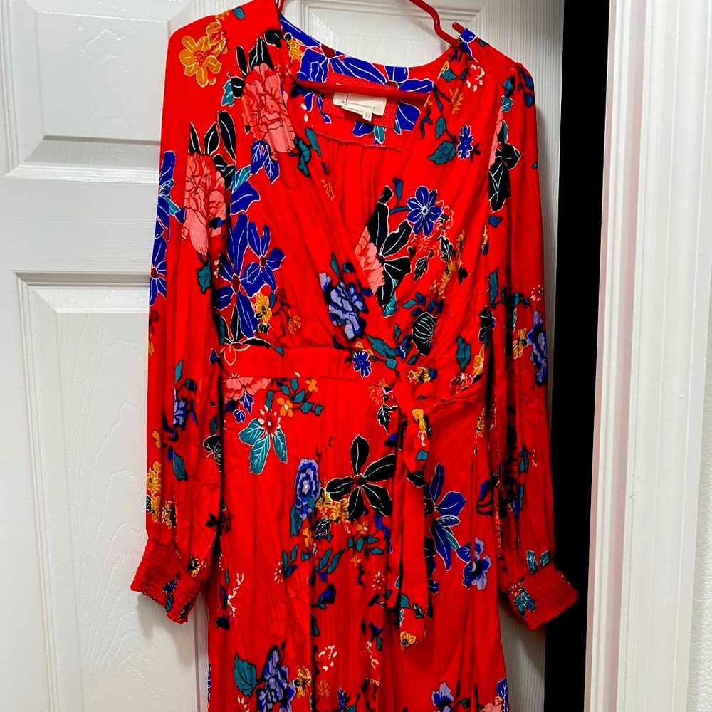 Midi red dress from Anthropologie. Not used